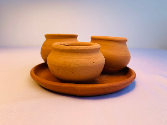 Hand made clay pots