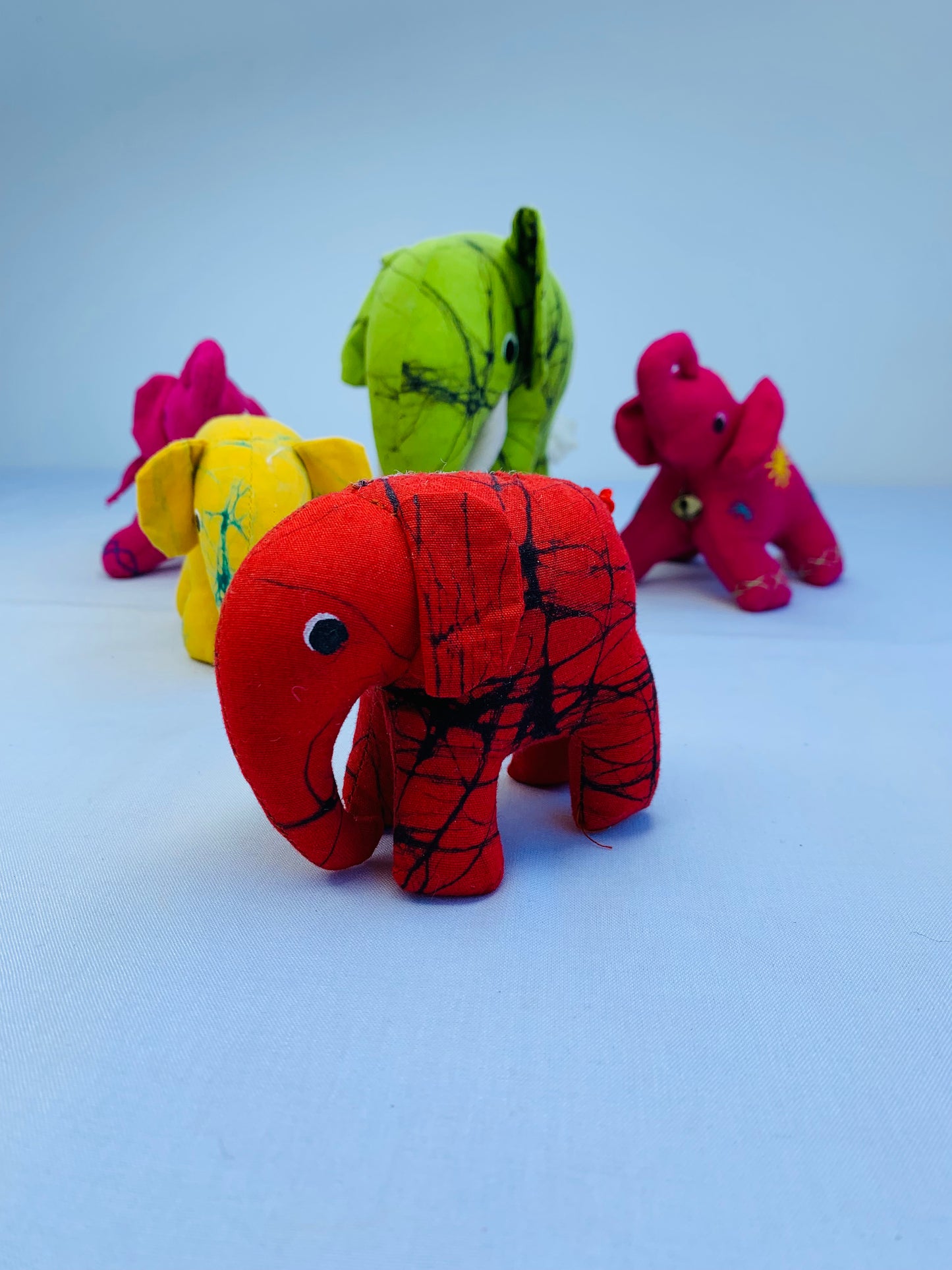 Hand made elephant toys