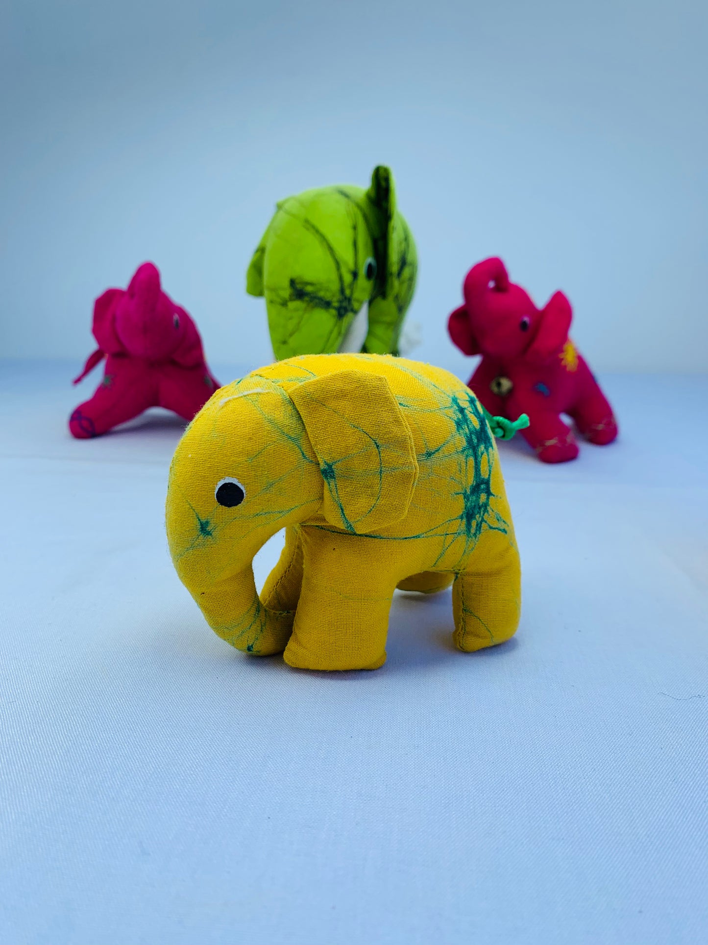 Hand made elephant toys