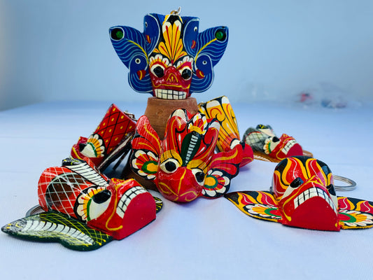 Sri Lankan wood carved devil masks