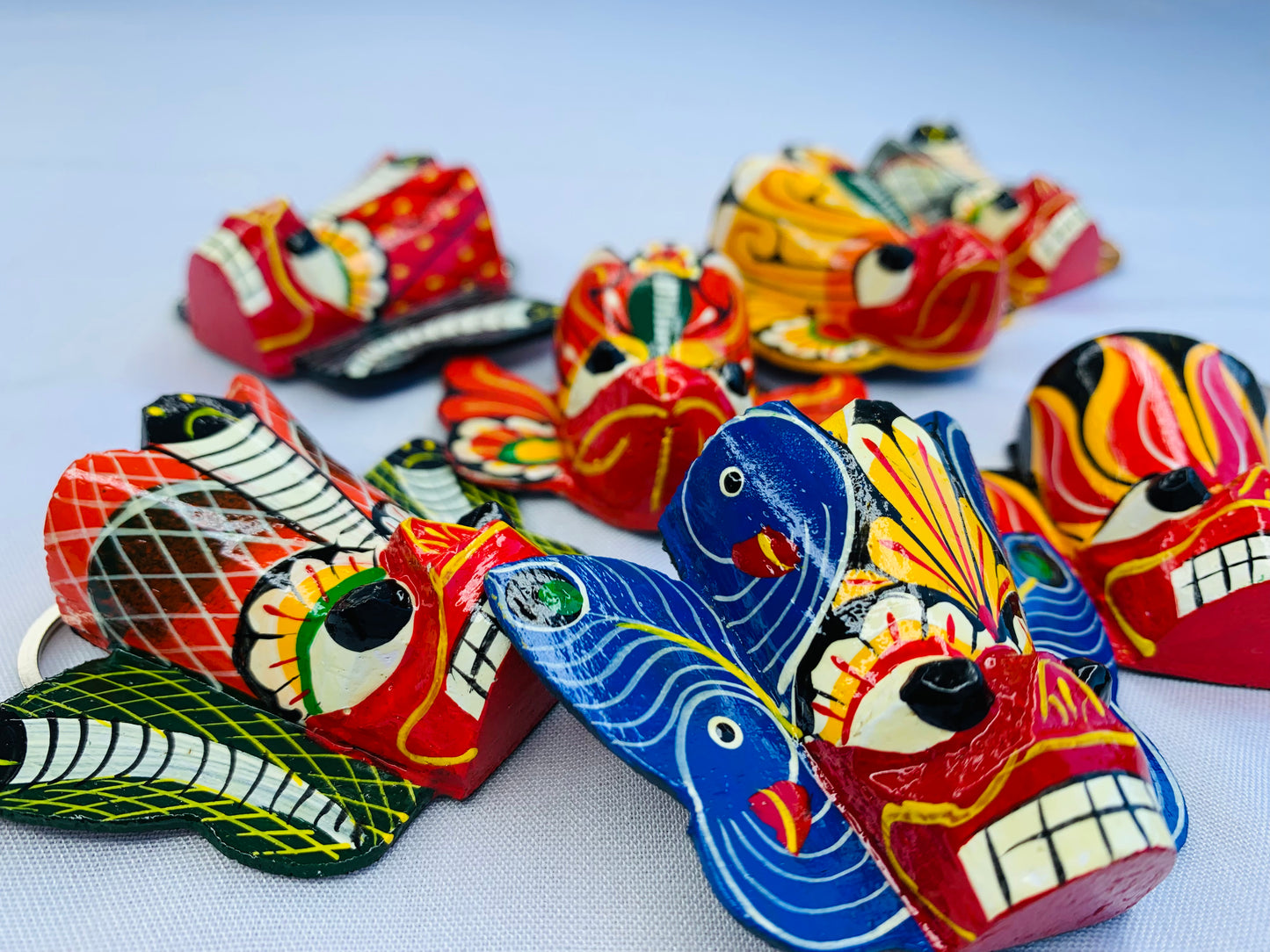 Sri Lankan wood carved devil masks