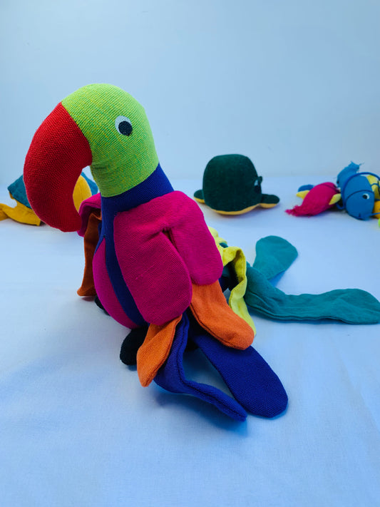 Hand made macaw bird