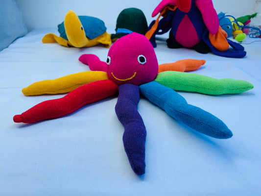 Hand made fabric octopus