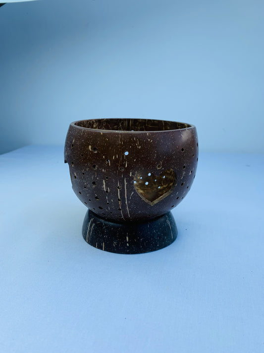 Hand made coconut shell vase