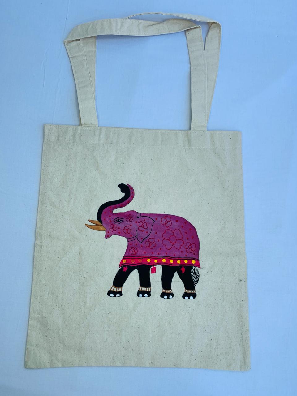 Elephant tote Bag (traditional art)