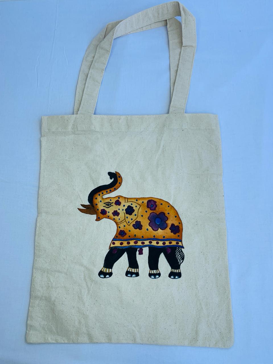 Elephant tote Bag (traditional art)