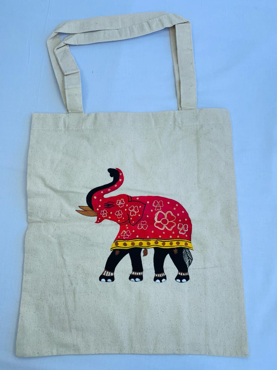 Elephant tote Bag (traditional art)