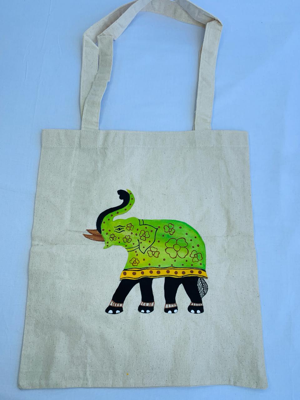 Elephant tote Bag (traditional art)