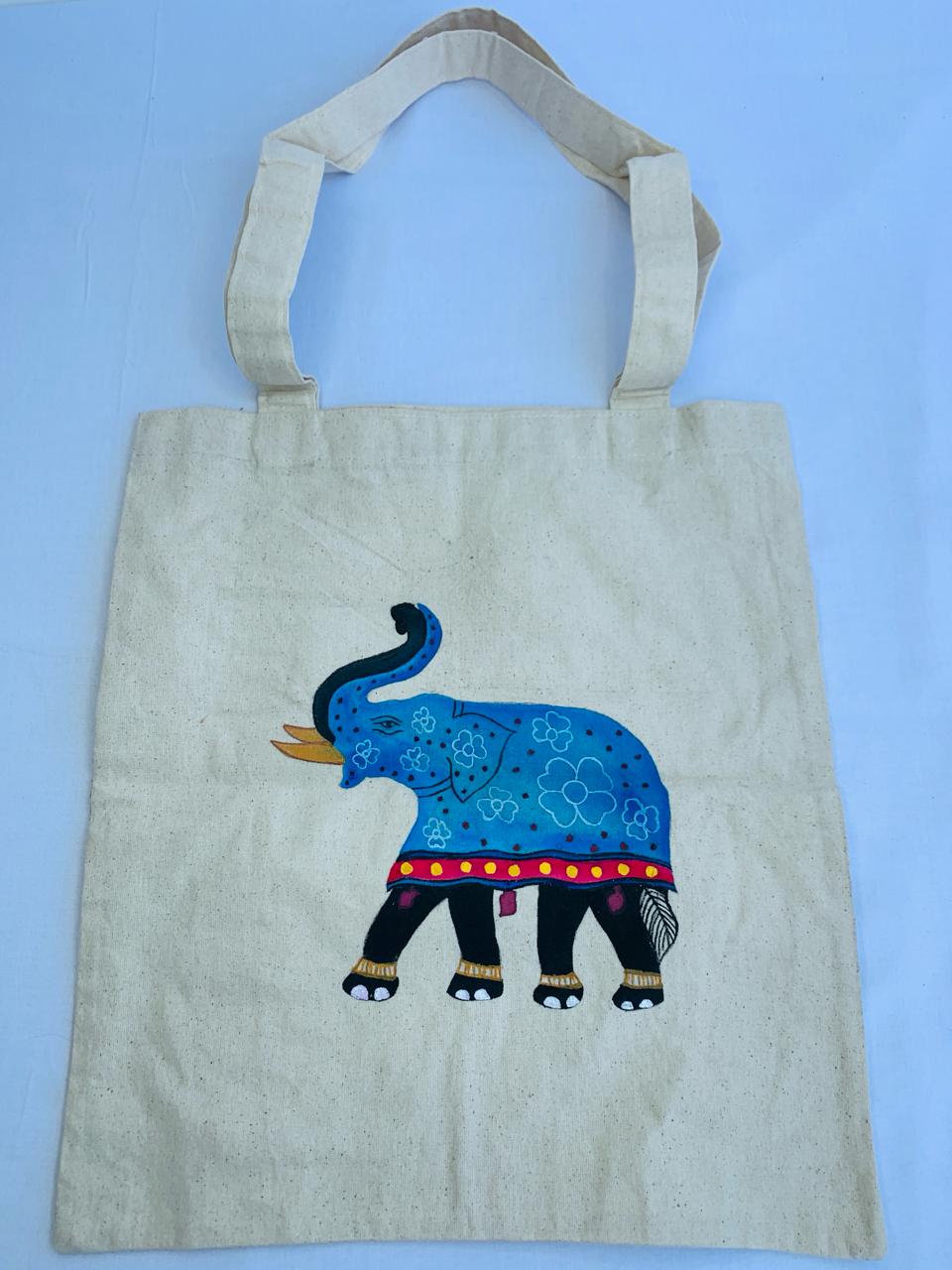 Elephant tote Bag (traditional art)