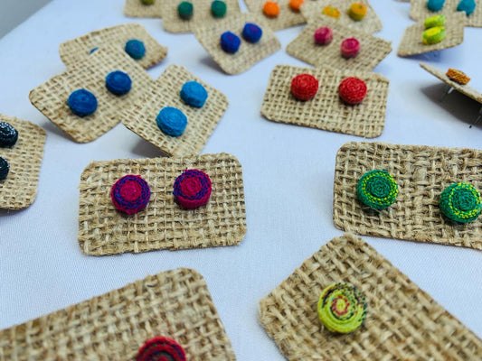 Hand made fabric earrings